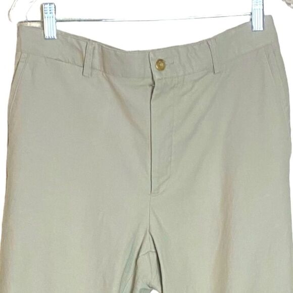 Tori Richard Mens Size 34x30 Tan Khaki Chino Stretch Straight Trouser Pants - Picture 2 of 6